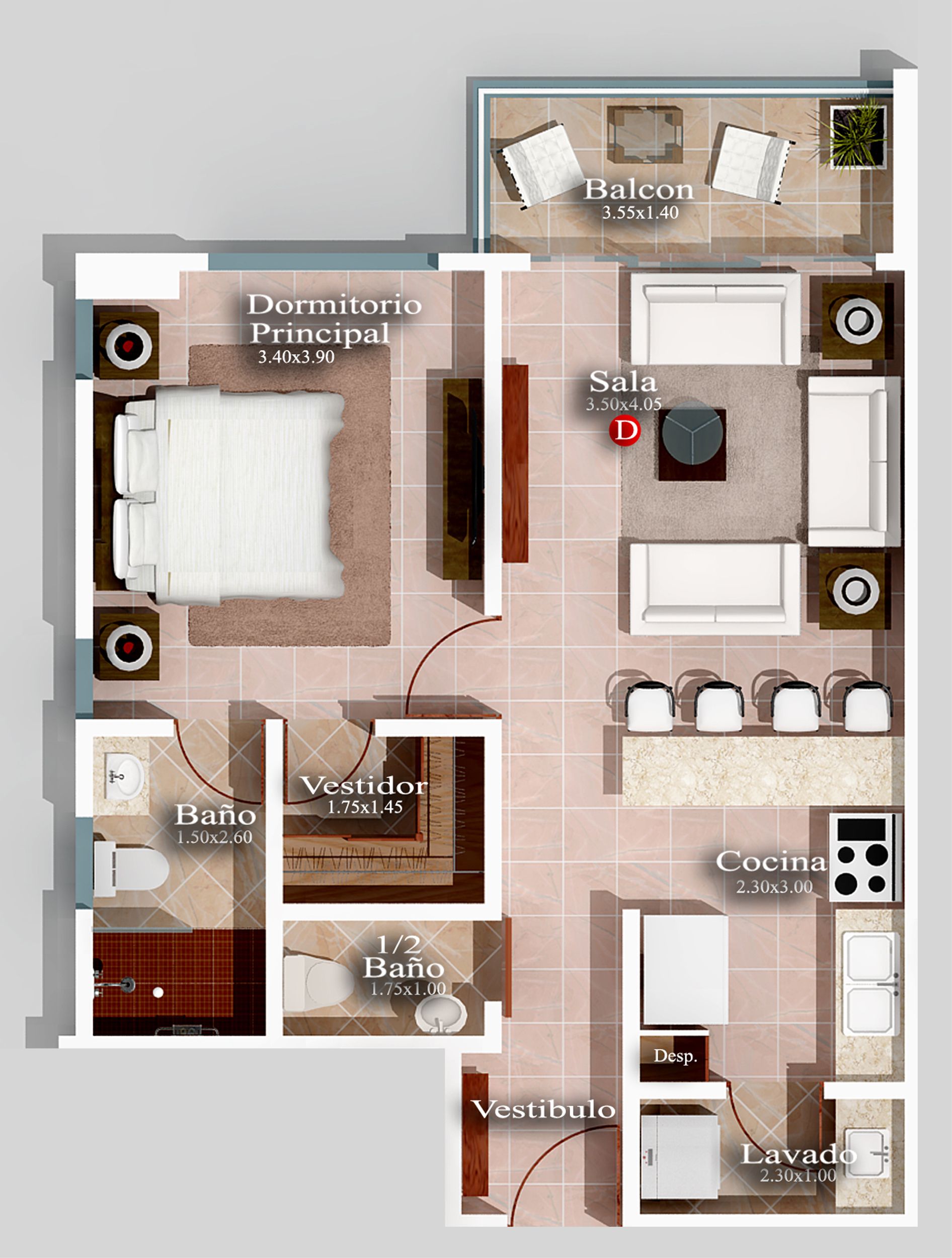Apartamento amueblado en Alquiler en Evaristo Morales, , Santo Domingo. en República Dominicana