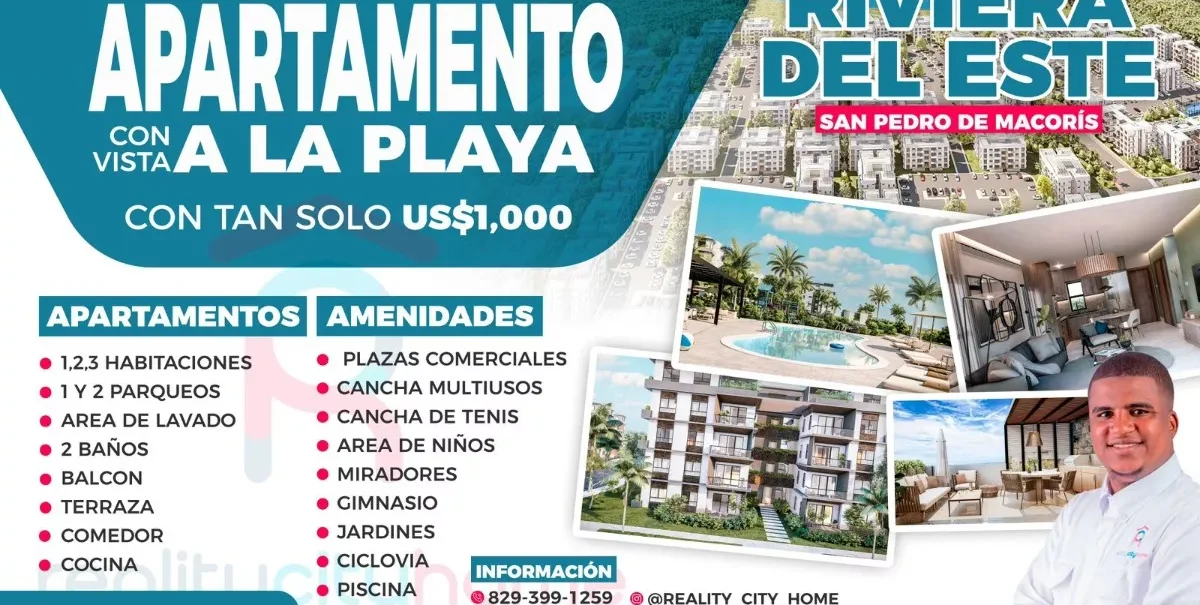 Proyecto Económico En La Zona Oriental Apartamentos De 3 Habitaciones en República Dominicana