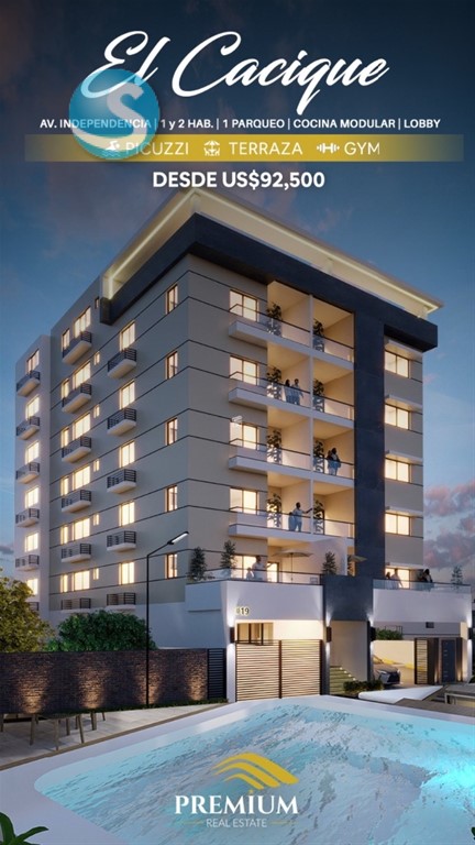 Apartamento en Venta en El Cacique, 1 y 2 Habitaciones