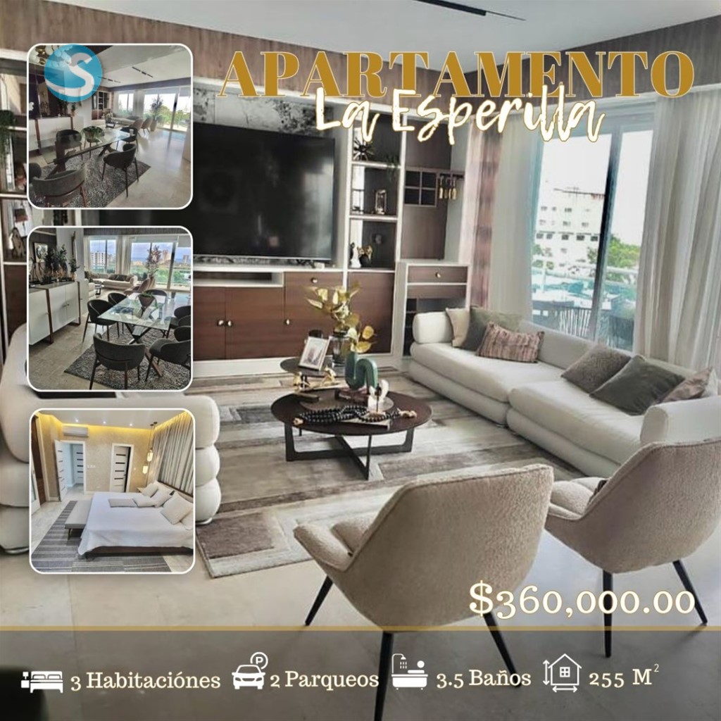 Apartamento amueblado en venta con vista al mar en La Esperilla