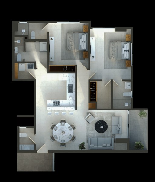 Apartamentos modernos en venta en La Julia, desde 110m² en República Dominicana