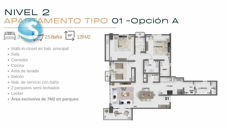 Apartamentos modernos en venta en El Vergel, 2 y 3 habitaciones en República Dominicana