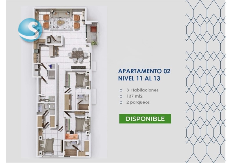 Apartamentos en Venta en La Esperilla, 2 y 3 Habitaciones en República Dominicana