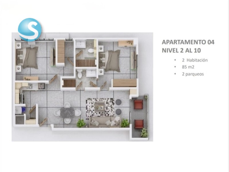 Apartamentos en Venta en La Esperilla, 2 y 3 Habitaciones en República Dominicana