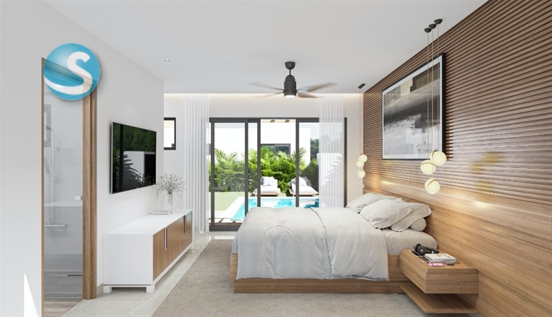 Villas modernas en venta en residencial cerrado de Bávaro en República Dominicana