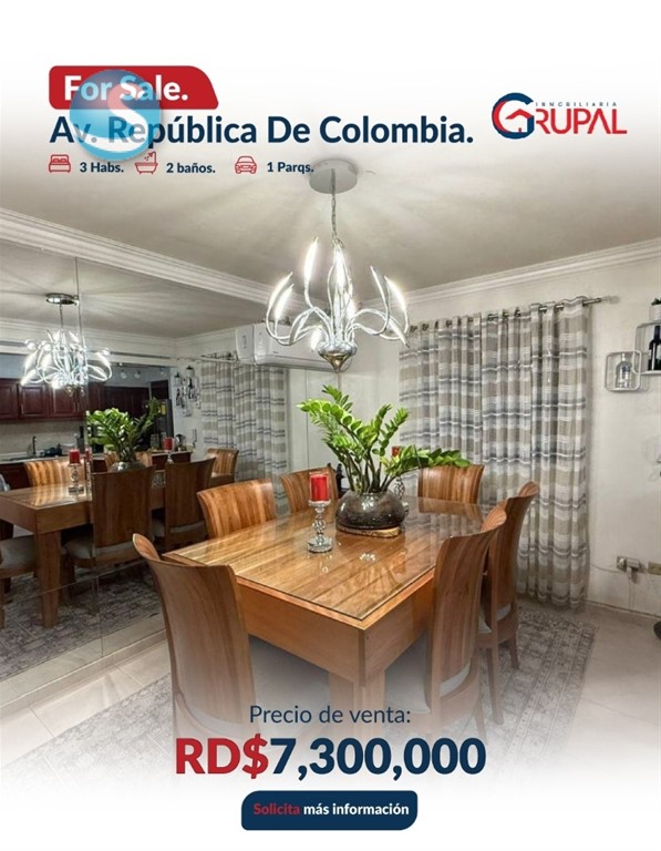 Apartamento en venta en Avenida República de Colombia en República Dominicana