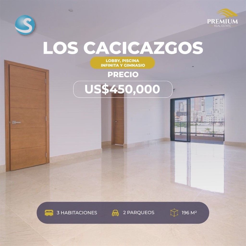 Apartamento amplio y elegante en Los Cacicazgos