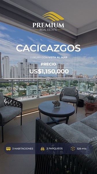 Apartamento de Lujo en Los Cacicazgos con Vista al Mar en República Dominicana
