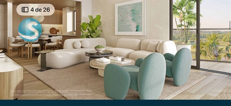 Apartamento de lujo en Cap Cana frente al campo de golf en República Dominicana