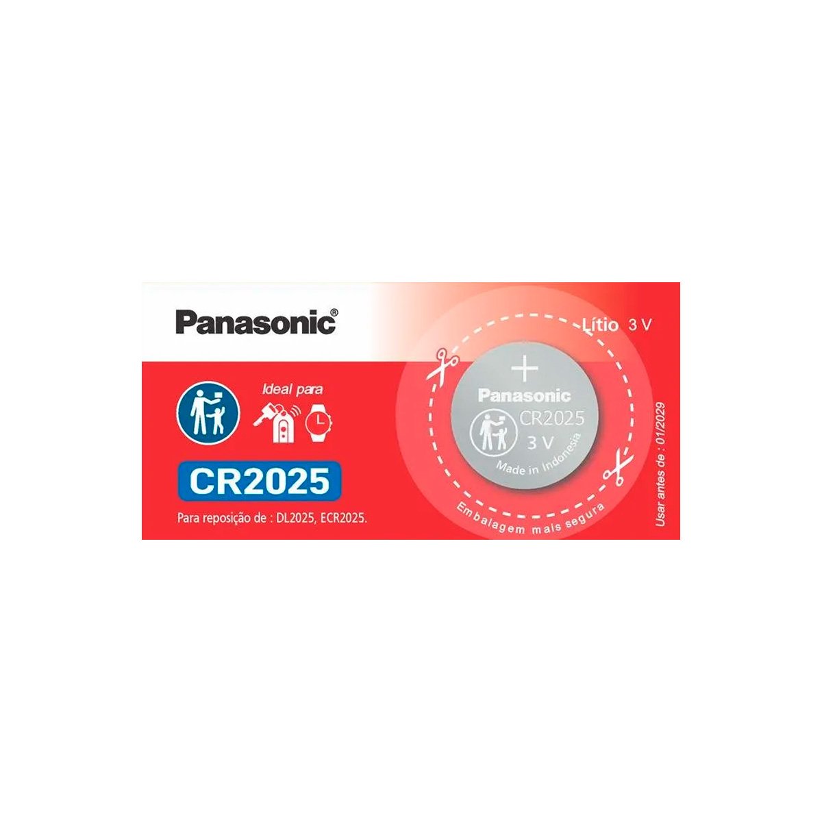 Panasonic Batería Litio CR2025 3V