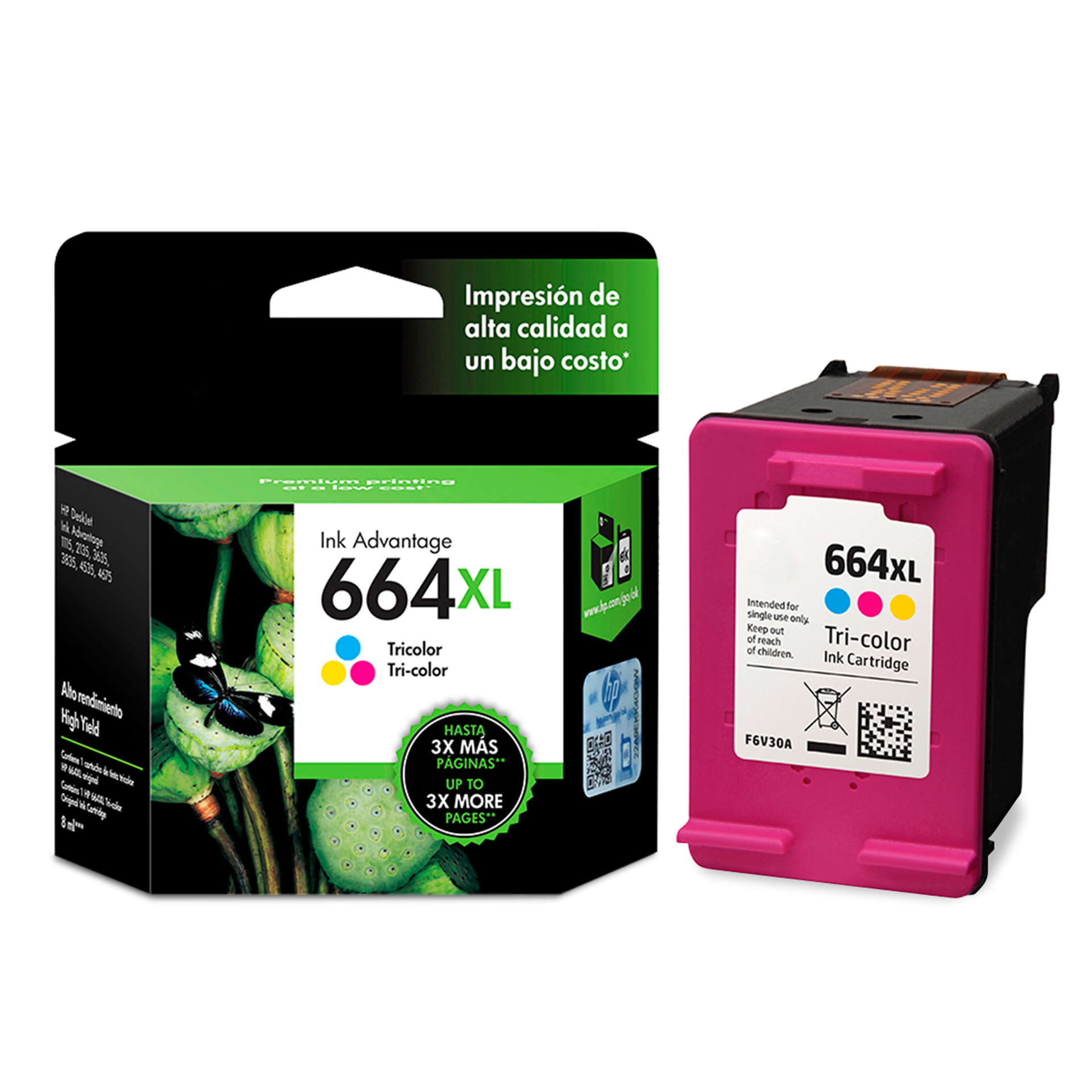 HP 664XL Cartuchos tinta negro y color en República Dominicana