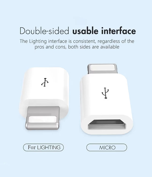 WisdomUp Adaptador OTG Micro A a Lightning YP22