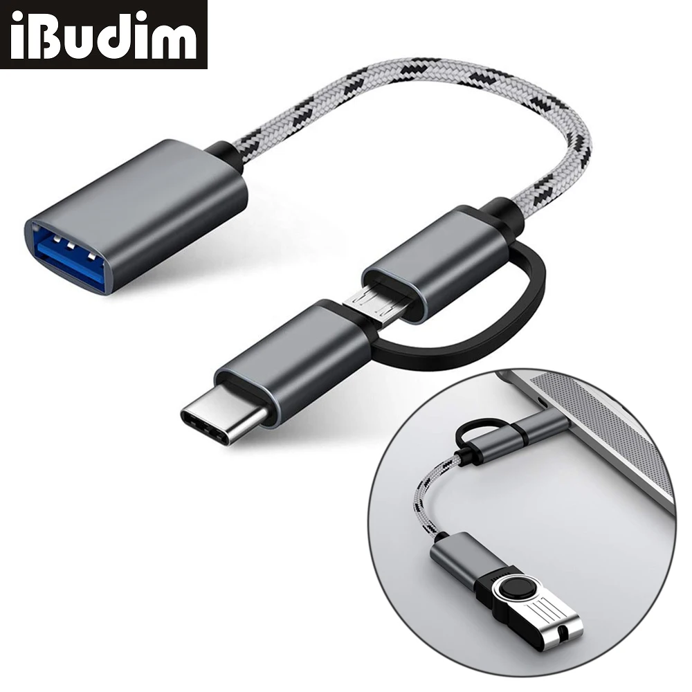 WisdomUp Adaptador OTG Tipo C a Micro USB YP19