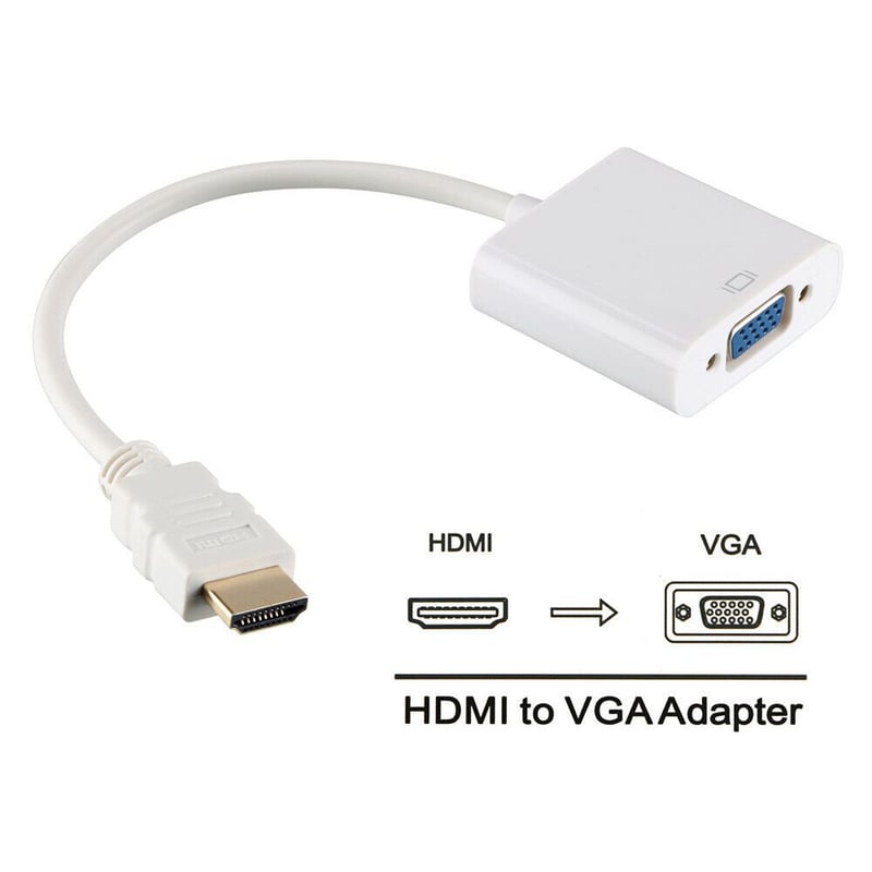 Adaptador HDMI a VGA Genérico Blanco
