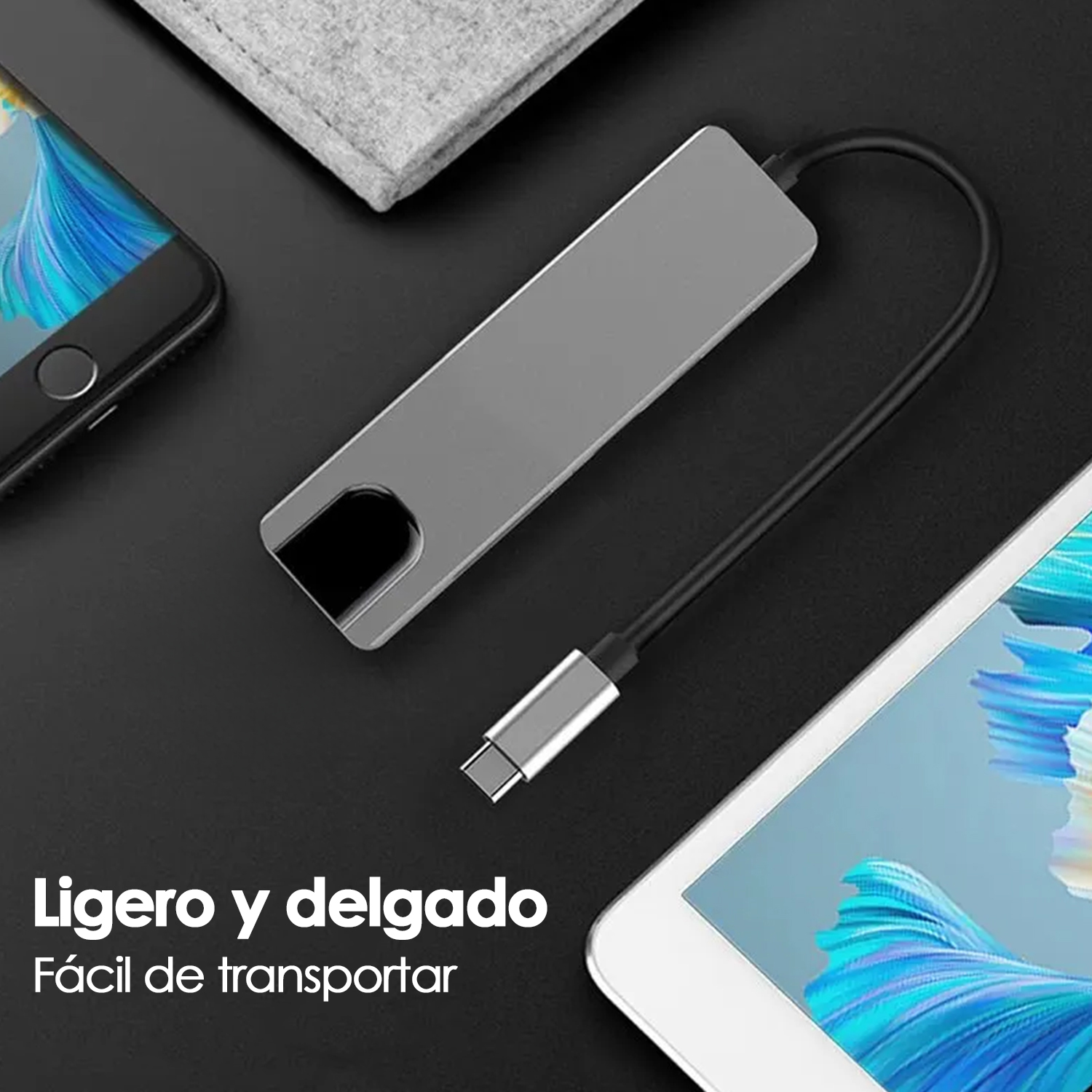 Genérico Hub Adaptador USB-C 6 en 1 GEN08 en República Dominicana