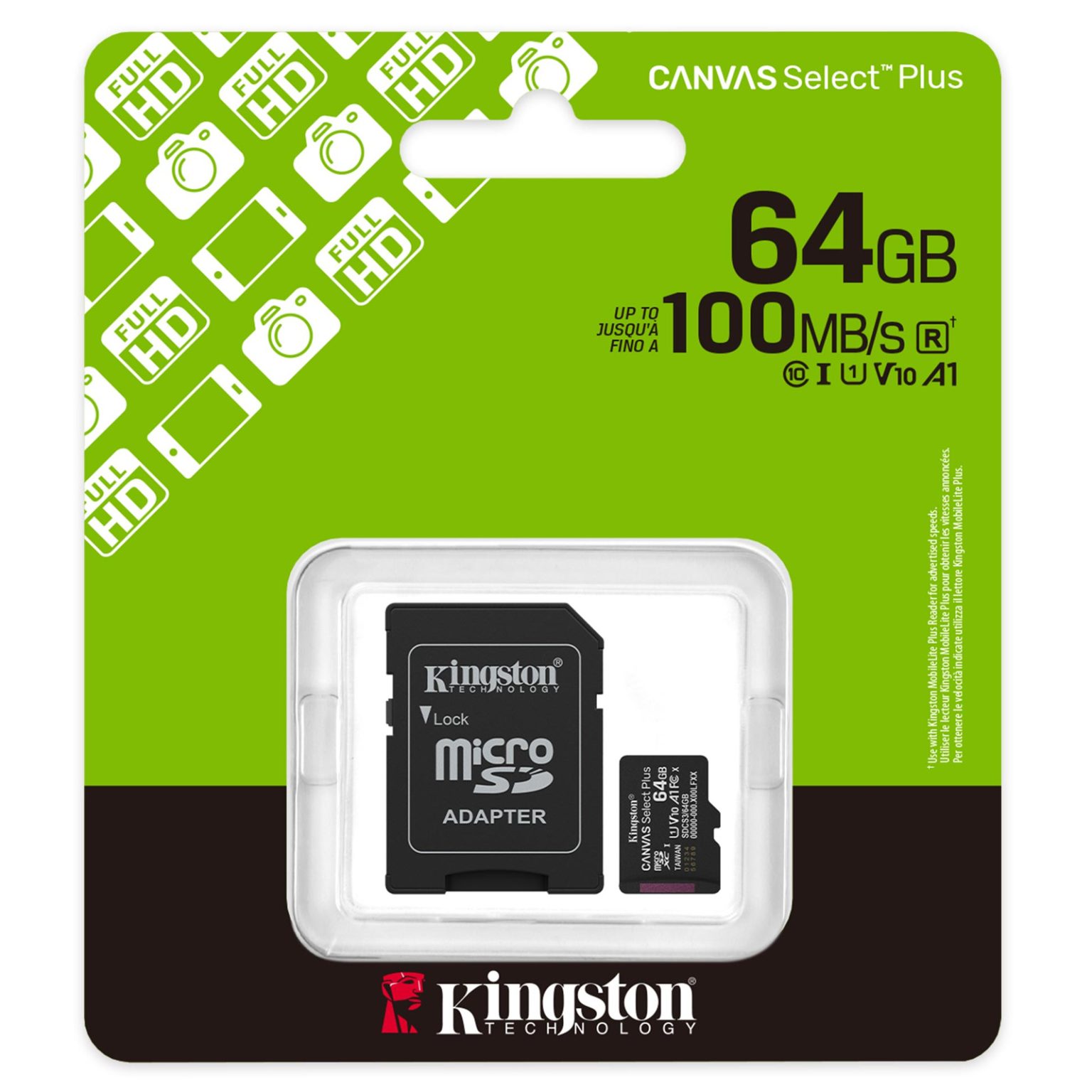 Kingston SD Canvas Select Plus 64GB 100MBps en República Dominicana