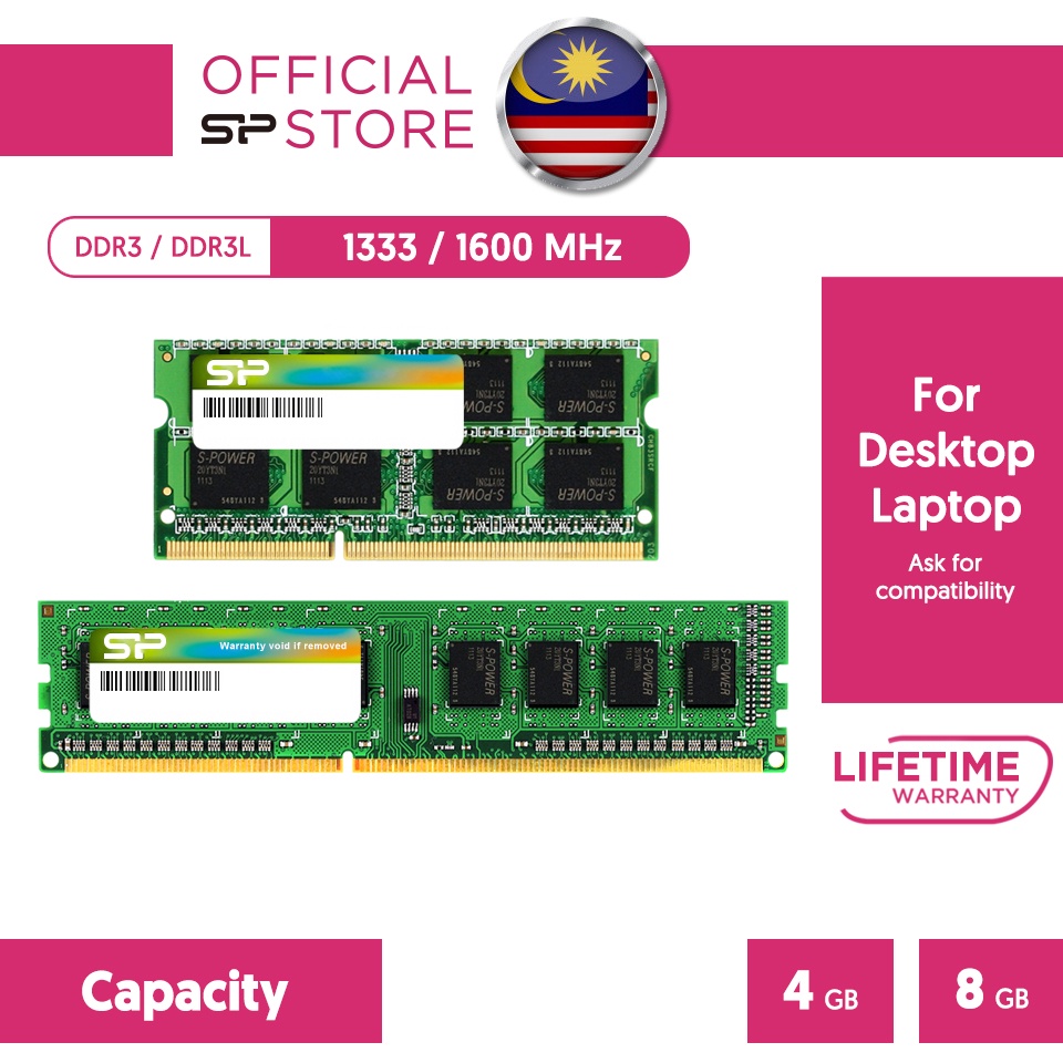 Silicon Power DDR3L UDIMM 1600MHz RAM en República Dominicana