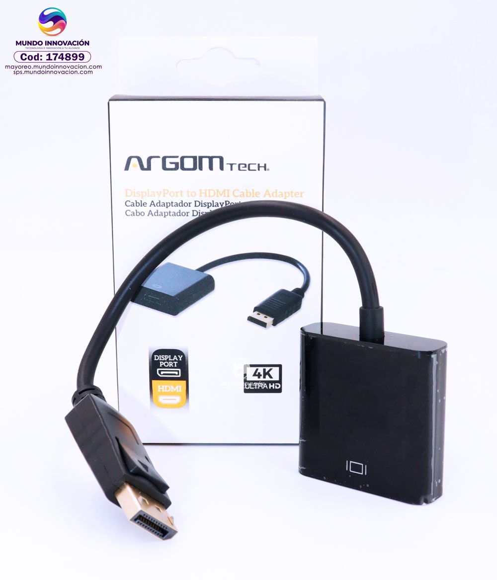 Argom Tech Adaptador Mini DisplayPort a HDMI 4K en República Dominicana