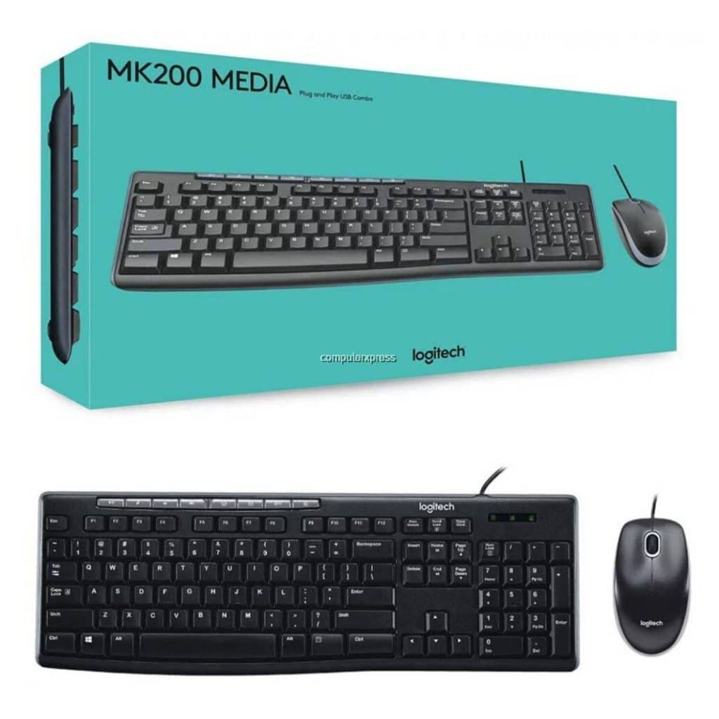 Logitech Combo Teclado y Mouse MK200 en República Dominicana