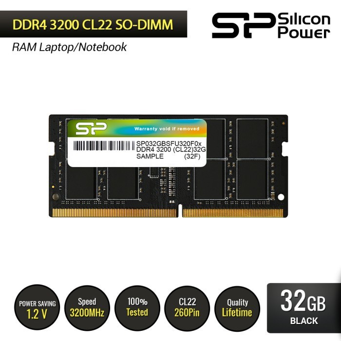 Silicon Power Memoria RAM DDR4 SODIMM 3200MHz