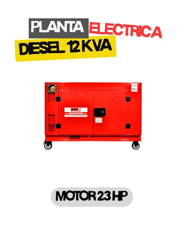 Planta eléctrica semi silenciosa 12 kW con transfer automático