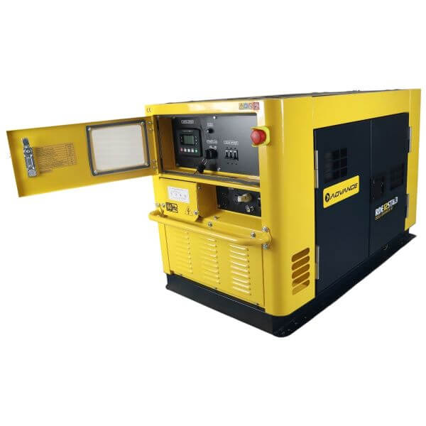 Planta eléctrica semi silenciosa 12 kW con transfer automático en República Dominicana