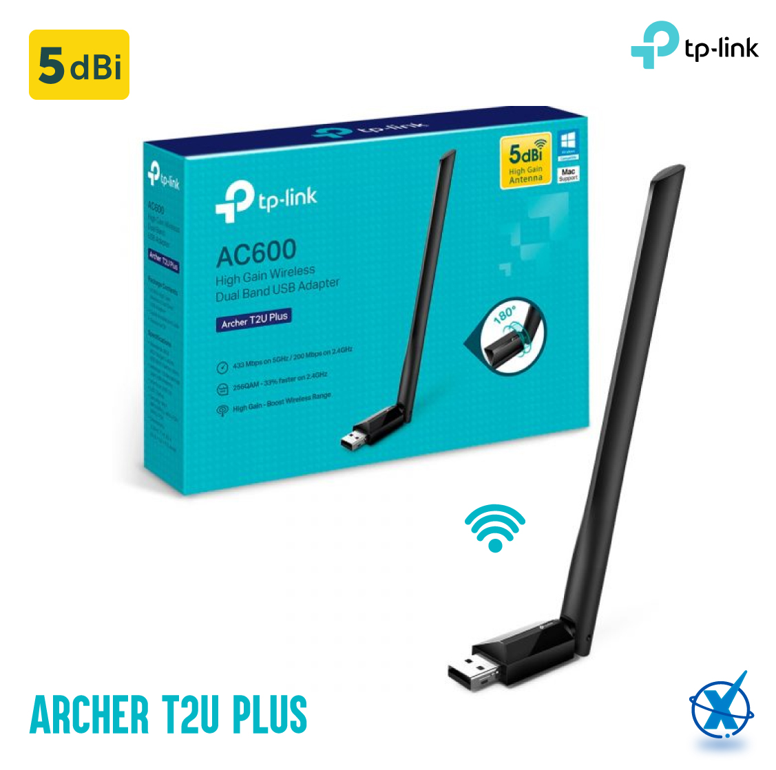 TPLink Archer T2U Plus Adaptador WiFi USB