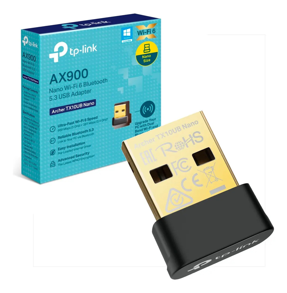TP-Link Archer TX10UB Nano Adaptador WiFi USB en República Dominicana