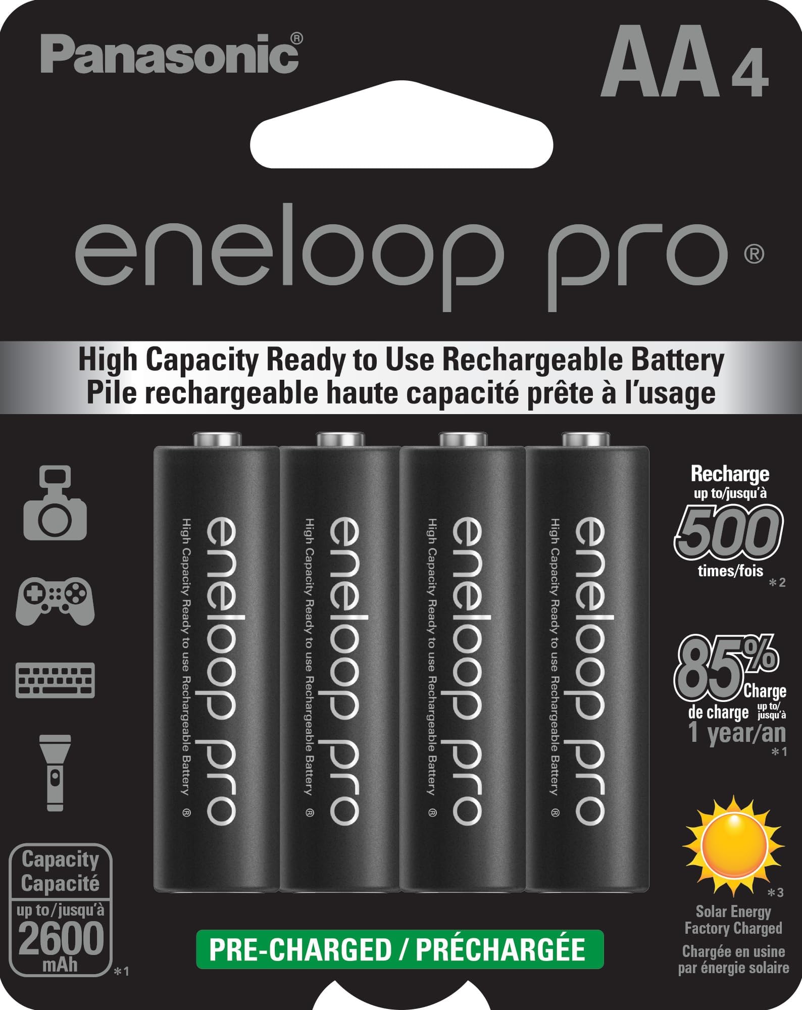 Eneloop Baterías Recargables AA con Cargador