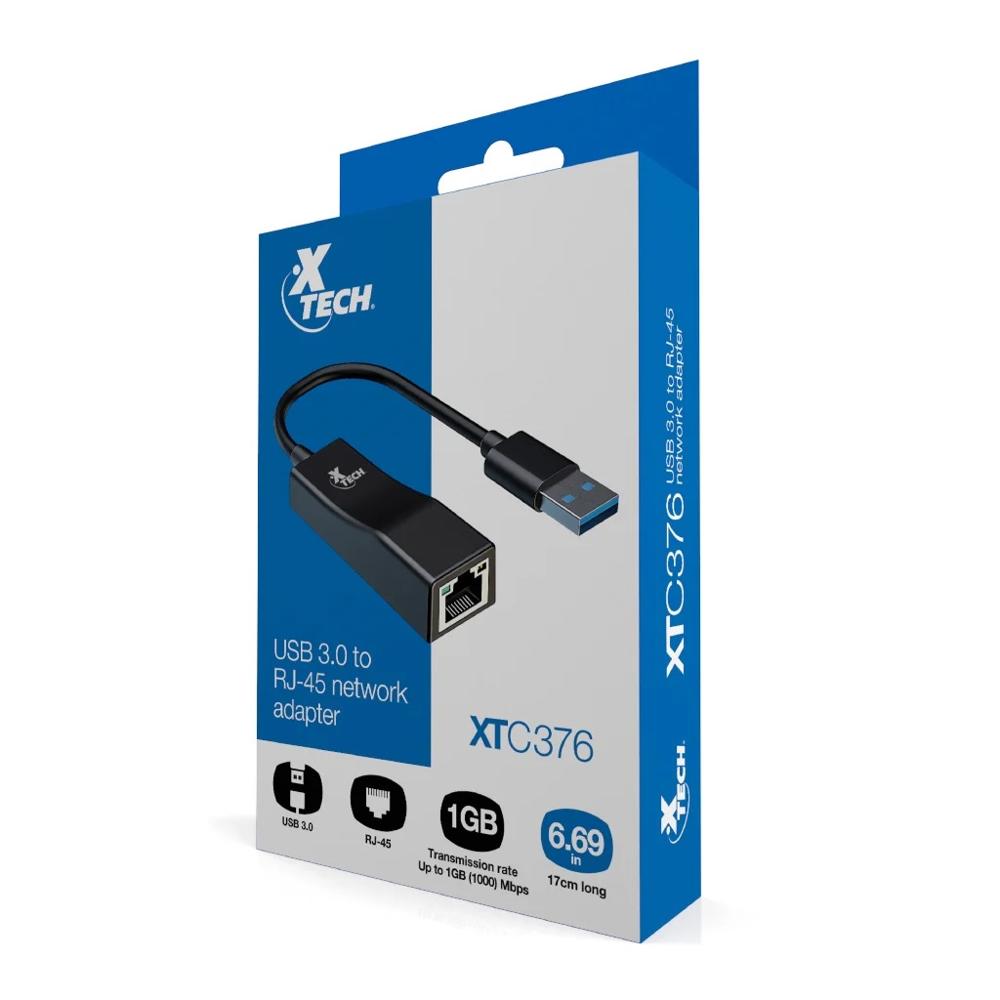 Xtech Adaptador Gigabit Ethernet USB 3.0 XTC37 en República Dominicana