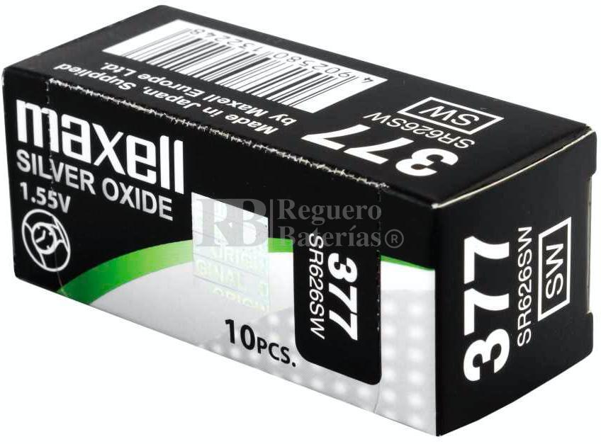 Maxell Caja para Pilas Óxido de Plata 377