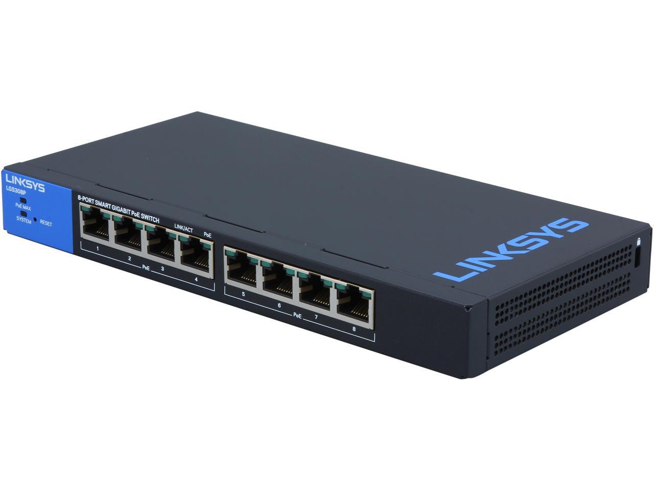 Linksys LGS308P Switch de 8 Puertos Gigabit en República Dominicana