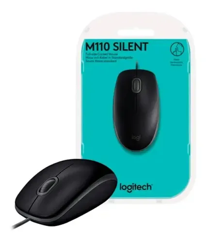 Logitech M110 Ratón Negro Silencioso Alámbrico en República Dominicana
