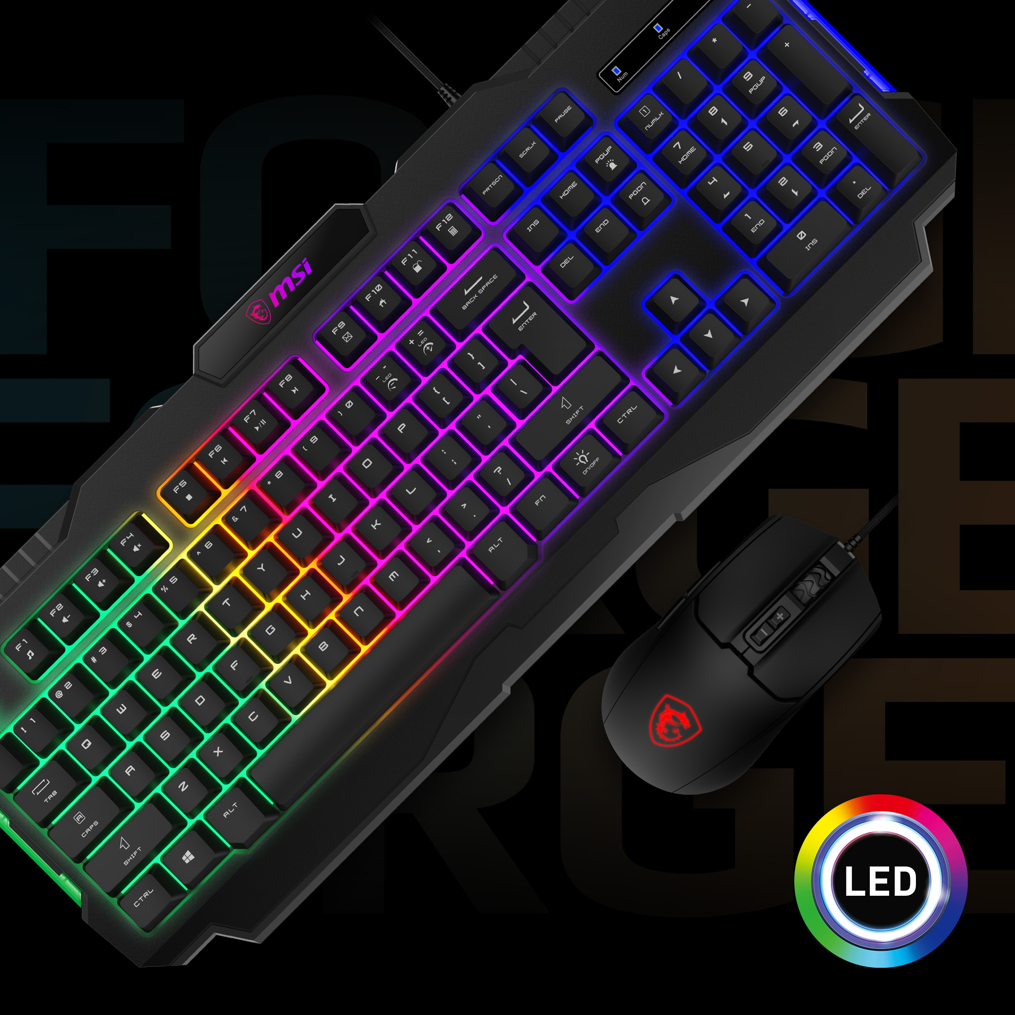MSI Combo Teclado y Mouse Force GK100 en República Dominicana
