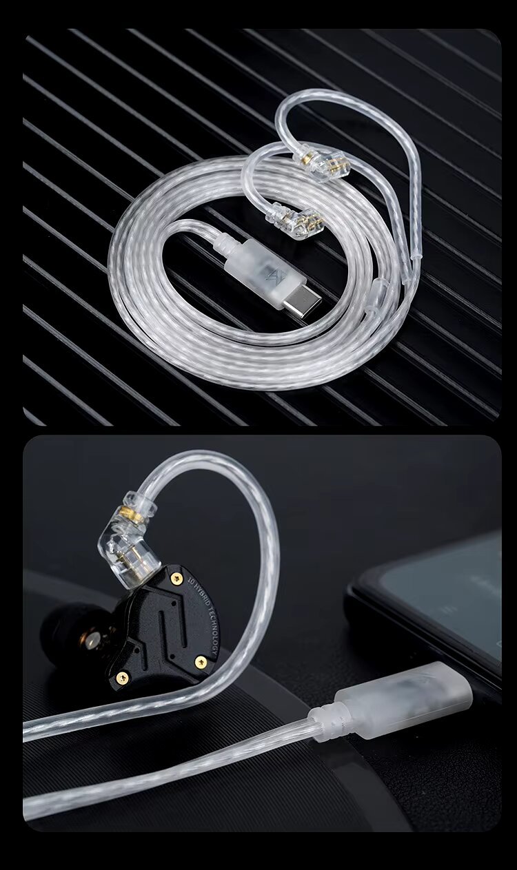 Cable USB-C QDCSC para auriculares KZ