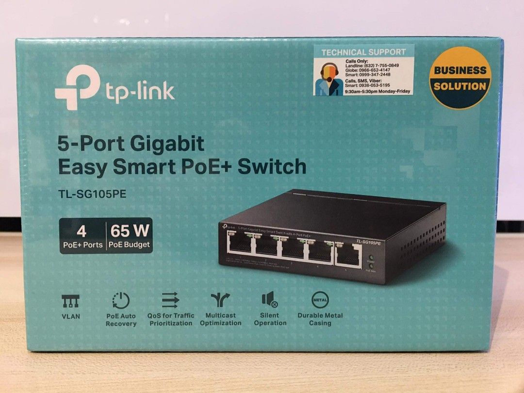 TPLink TL-SG105PE Switch PoE Gigabit 5 Puertos en República Dominicana