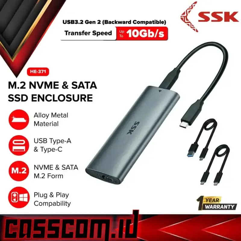SSK HEC371 Carcasa NVMe y SATA