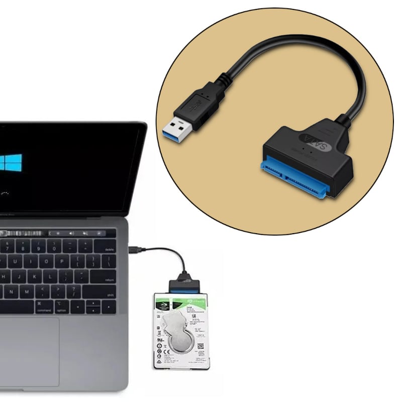 Genérico Cable USB 3.0 a SATA III SSD