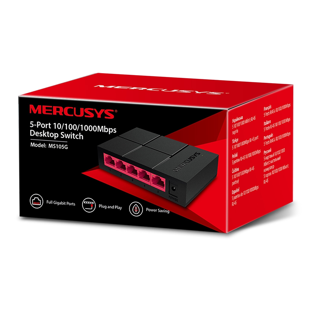 Mercusys MS105G Switch Gigabit 5 Puertos