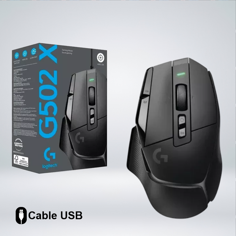 Logitech G502 X Mouse Gamer Alámbrico en República Dominicana