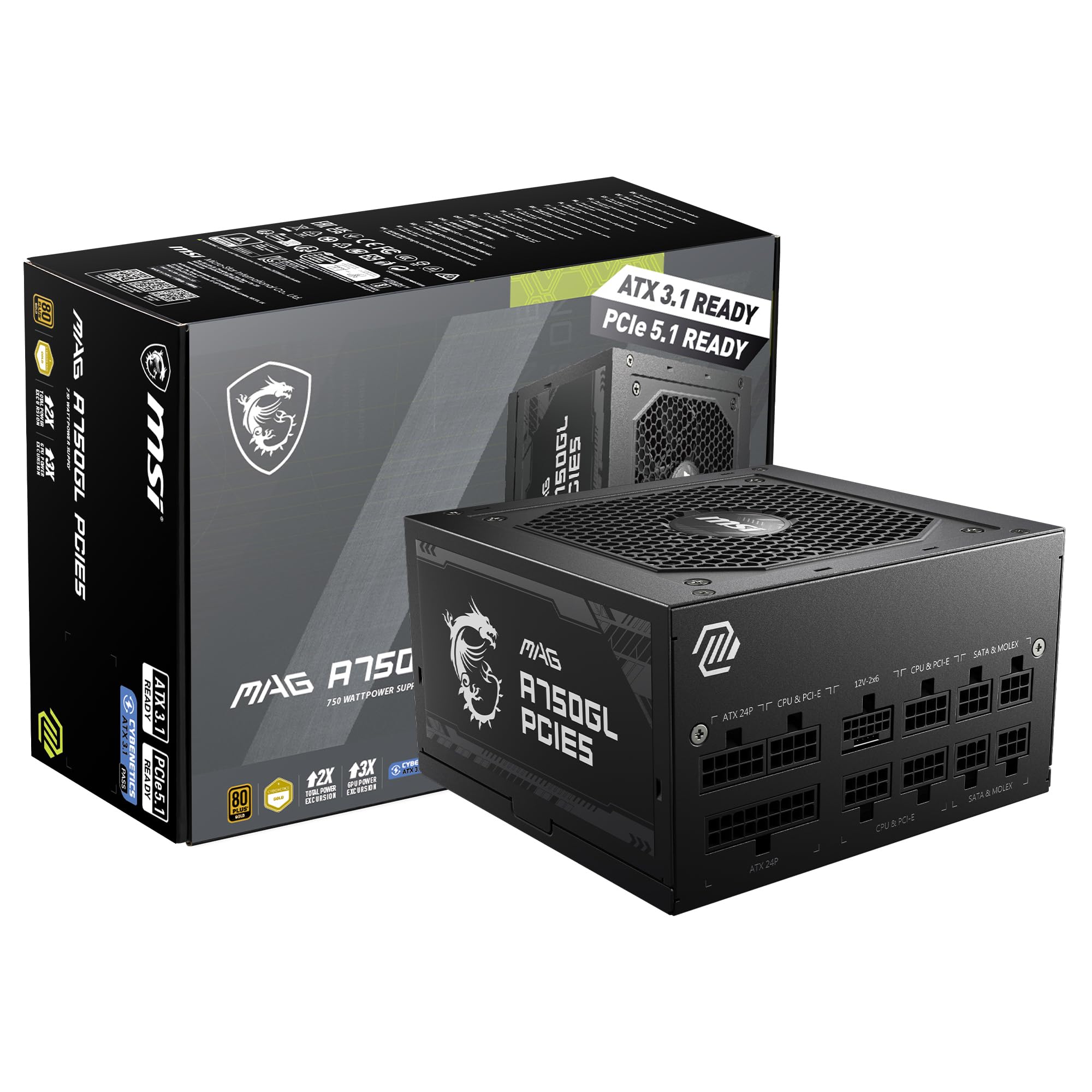MSI Fuente Poder Mag A750GL 750W PCIe5