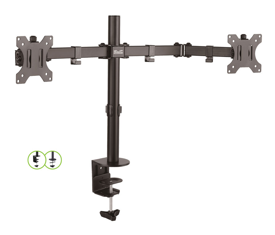 Klipx Soporte Dual para Monitor LCD 1332 en República Dominicana