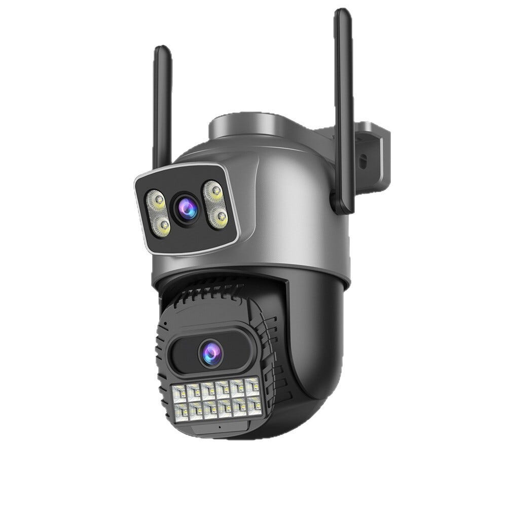 Cámara Exterior WiFi Doble Lente 4MP 360