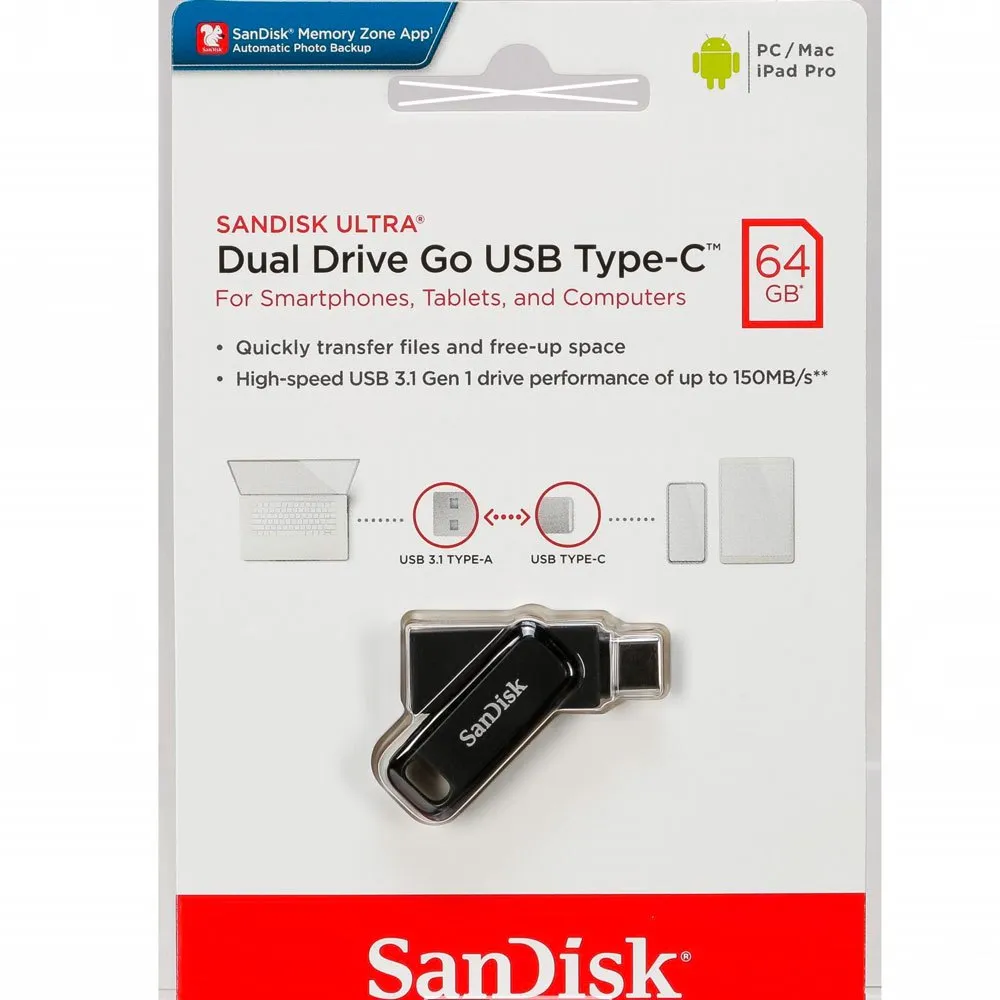 SanDisk Ultra Dual Drive Go USB 64GB