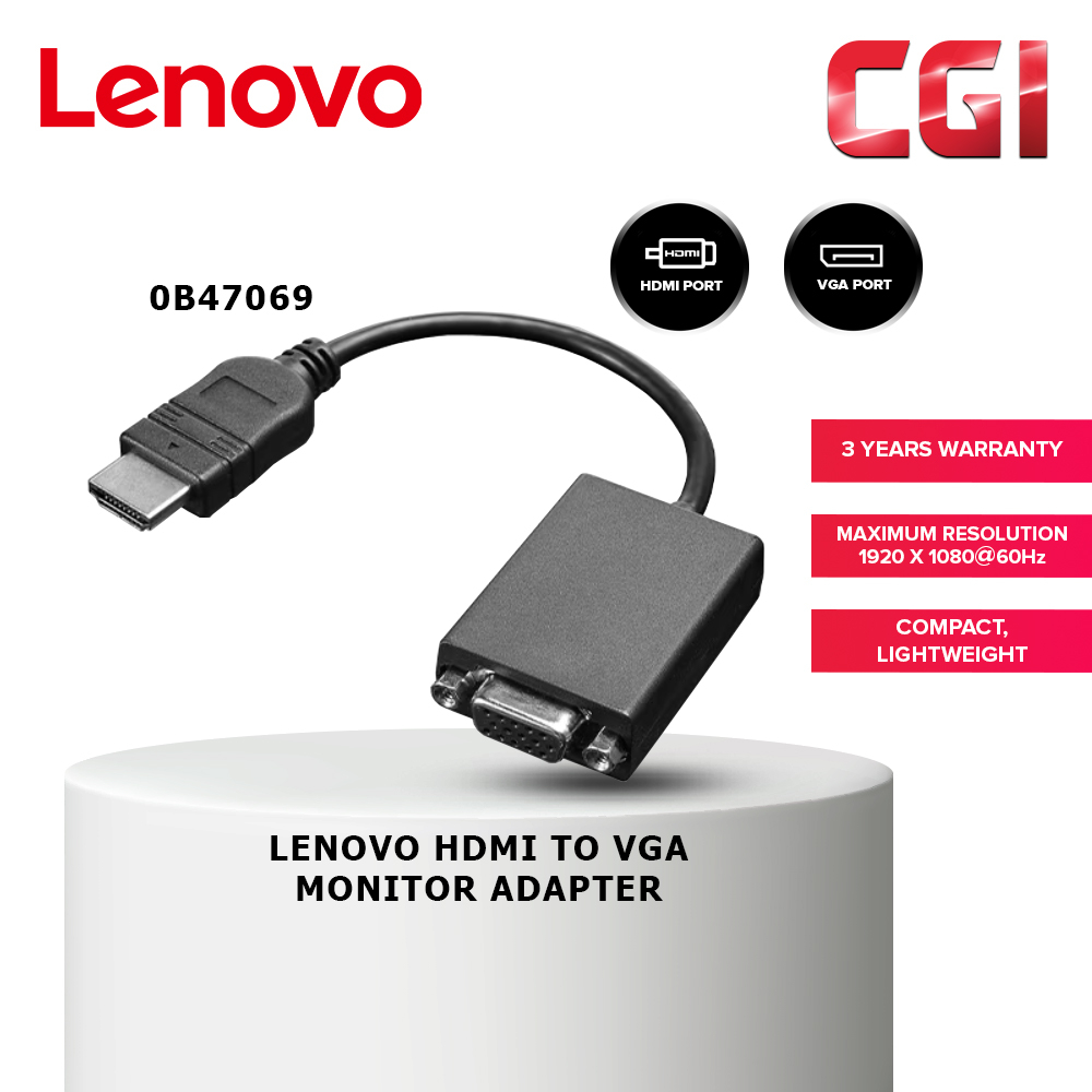 Lenovo Adaptador HDMI a VGA 0B47069 en República Dominicana