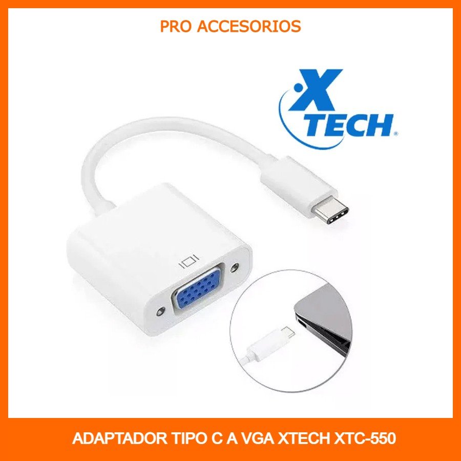 Adaptador USB Type C a VGA XTECH XTC550