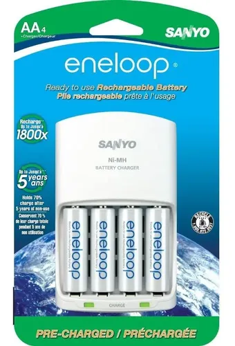 Eneloop Baterías Recargables AA con Cargador en República Dominicana