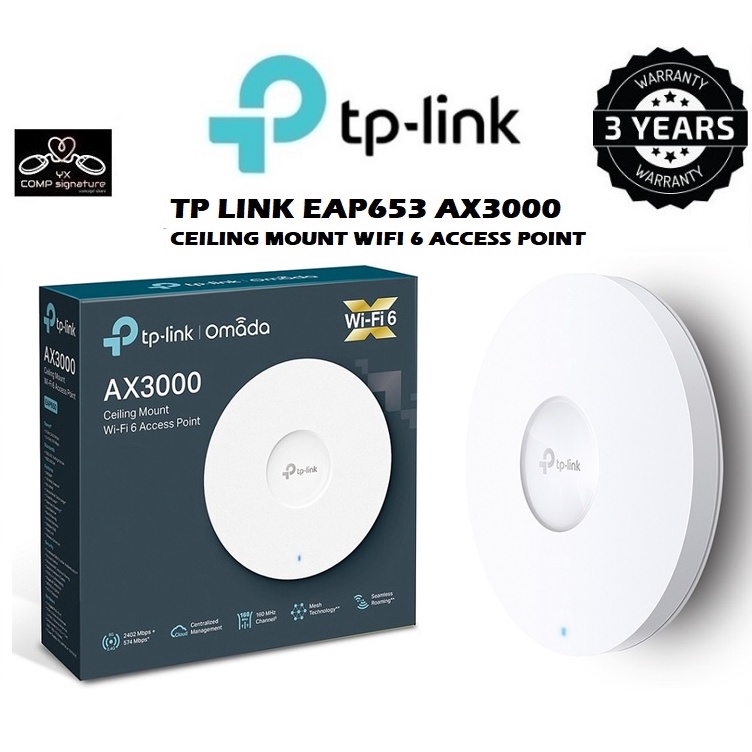 TP-Link EAP653 Punto de Acceso WiFi 6 AX3000 en República Dominicana