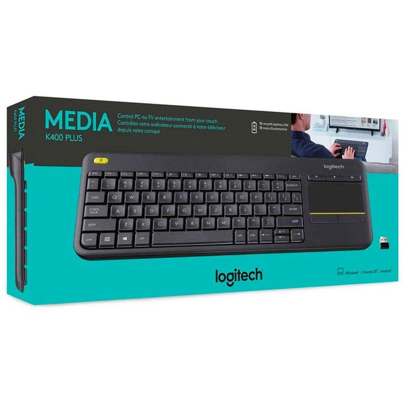 Logitech K400 Plus Teclado y Touchpad inalámbrico en República Dominicana