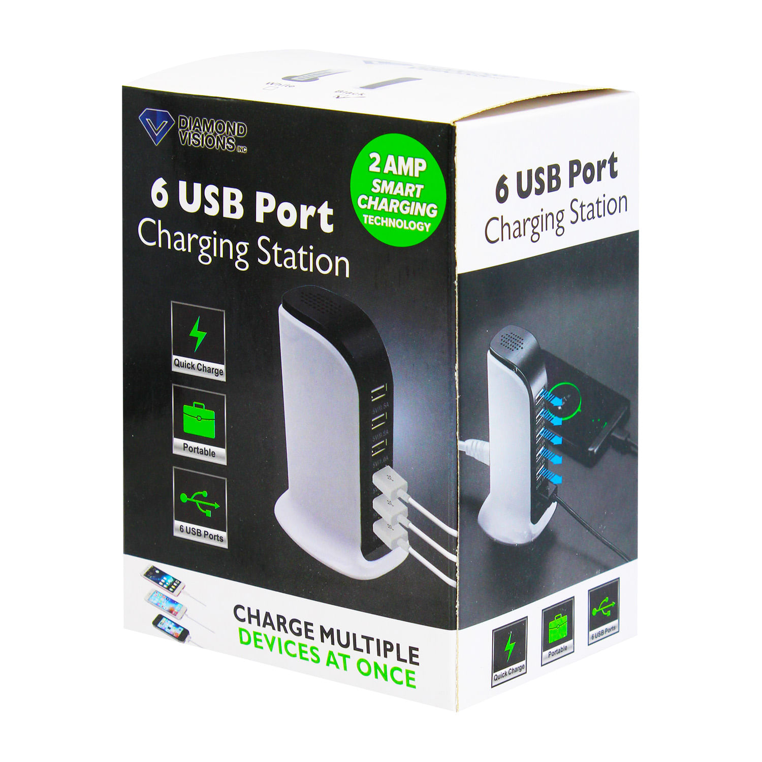 Chargeworx Estación Carga USB 6.0A 5 Puertos en República Dominicana